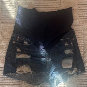 Pinkblush Denim Maternity Shorts